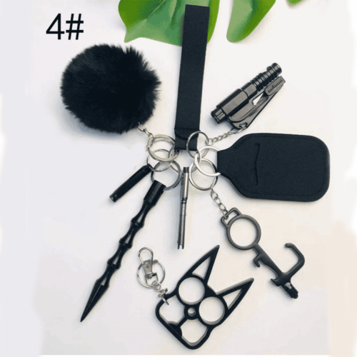 9-Piece Self Defense Keychain Set – Safety Keychain For Women