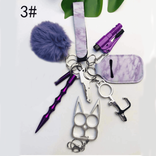 9-Piece Self Defense Keychain Set – Safety Keychain For Women