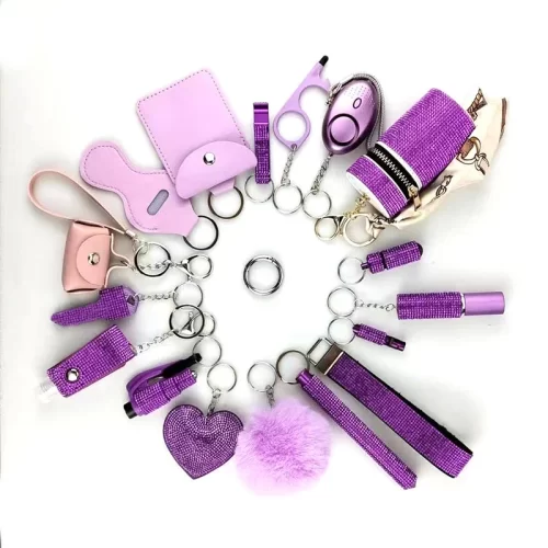 17-Piece Self Defense Keychain Set | Safety Keychain For Women