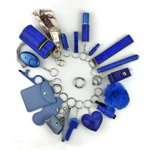 17-Piece Self Defense Keychain Set | Safety Keychain For Women